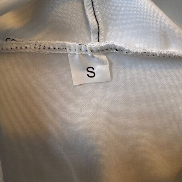 "Blast" Graphic Hoodie S White Cotton Unisex Casual Wear - Picture 4 of 4